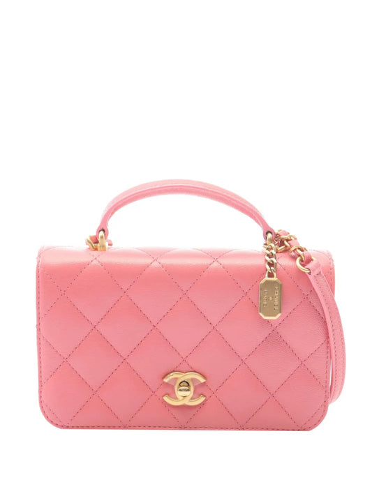 Chanel CC Caviar Flap Mini Top Handle Bag Pink Caviar Leather Quilted 2021–2026 – PRELOOV