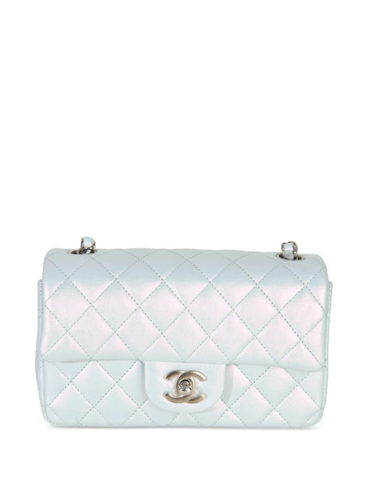 Chanel Mini Flap Shoulder Bag Blue Leather 2021–2025 – PRELOOV