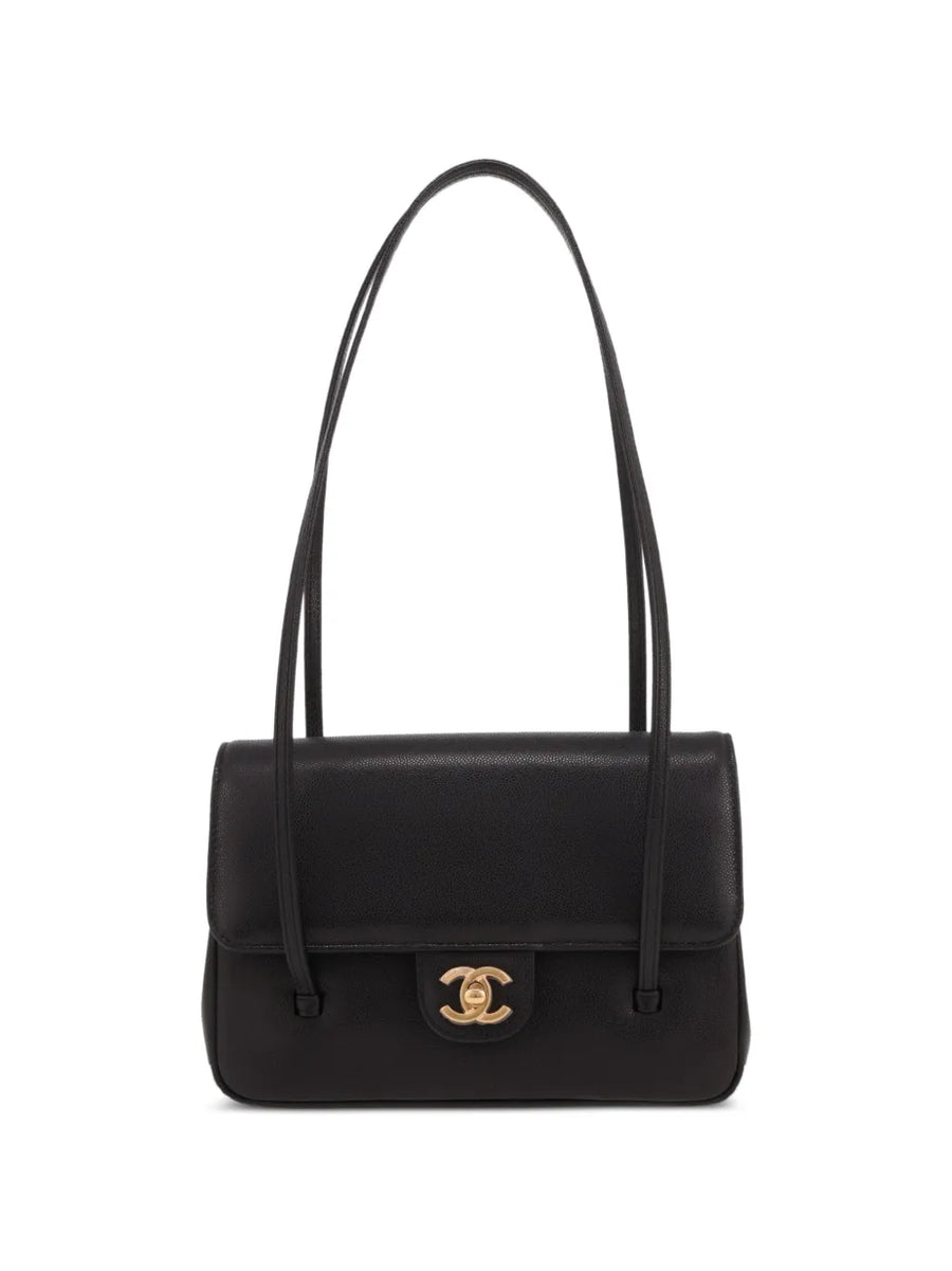 Chanel Small Sac à Rabat Shoulder Bag Black Grained Leather Gold Hardware 2026 – PRELOOV