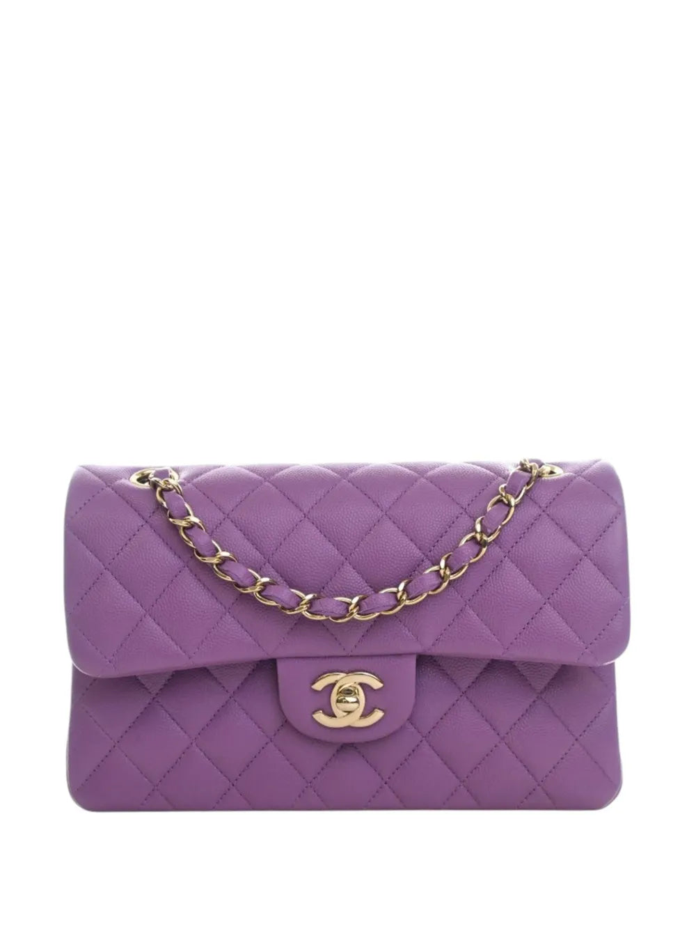 Chanel Classic Double Flap Small Purple Caviar Leather 2021–2026 – PRELOOV