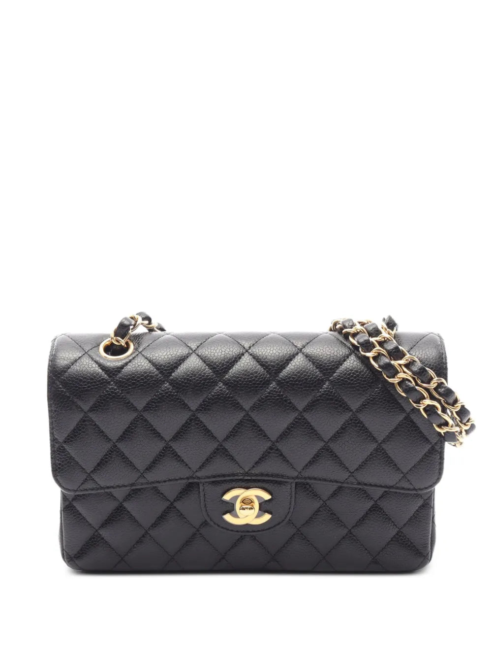 Chanel Classic Flap Shoulder Bag Black Caviar Leather Gold Hardware 2021S – PRELOOV