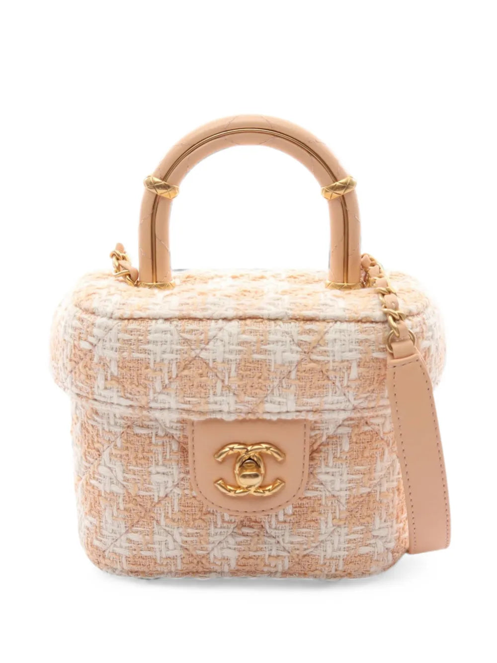 Chanel Matelassé Vanity Mini Bag Beige Tweed 2021S – PRELOOV