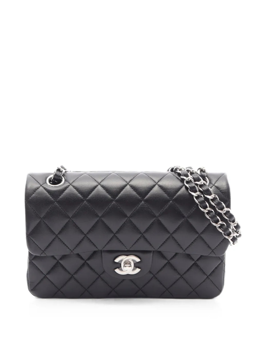 Chanel Classic Flap Shoulder Bag Black Lambskin Silver Hardware 2021 – PRELOOV
