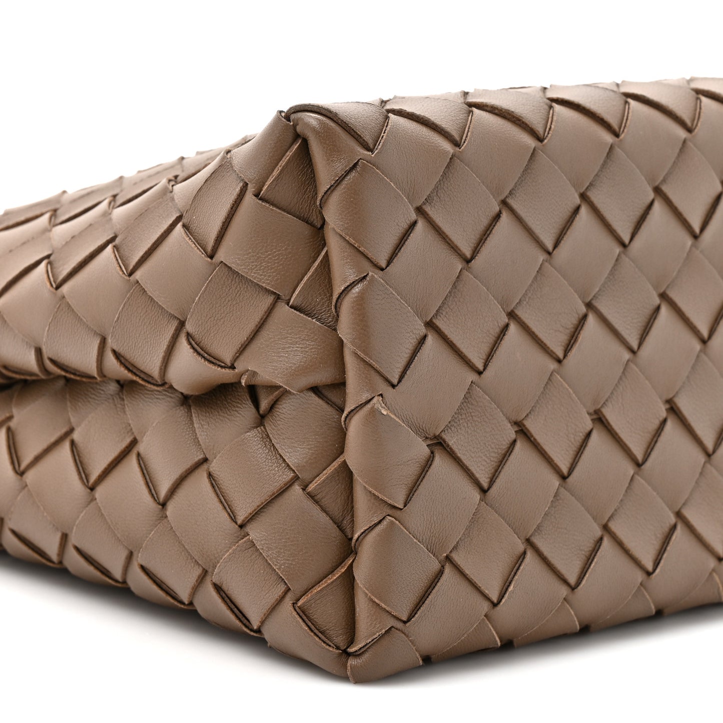 Bottega Veneta Small Andiamo Shoulder Bag Pinecone Brown Nappa Intrecciato Gold Knot – PRELOOV