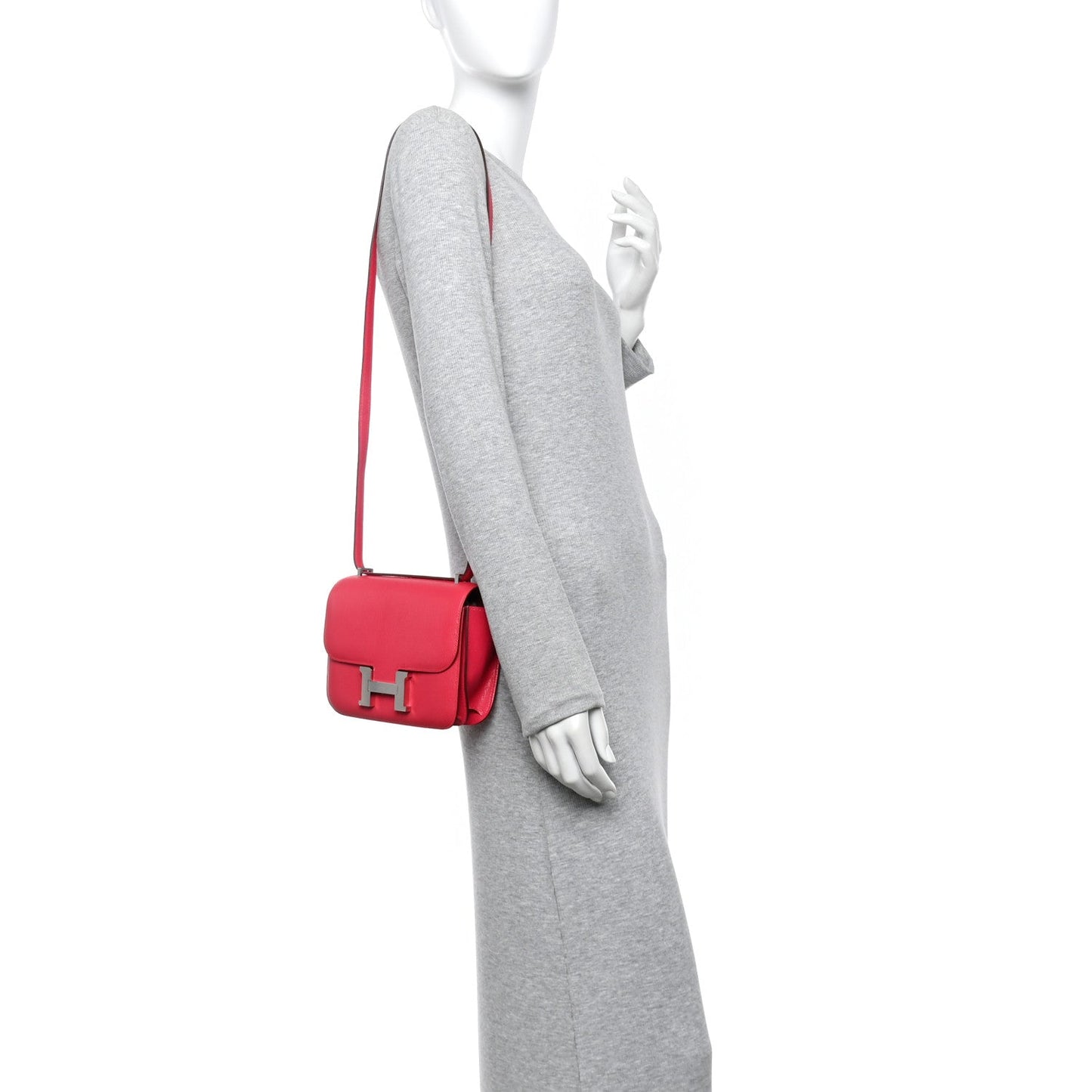 Hermès Chevre Mysore Constance 18 Rose Shocking foto 2