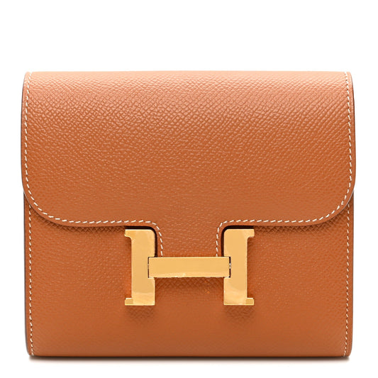 Hermès Constance Short Wallet Gold Epsom - PRELOOV