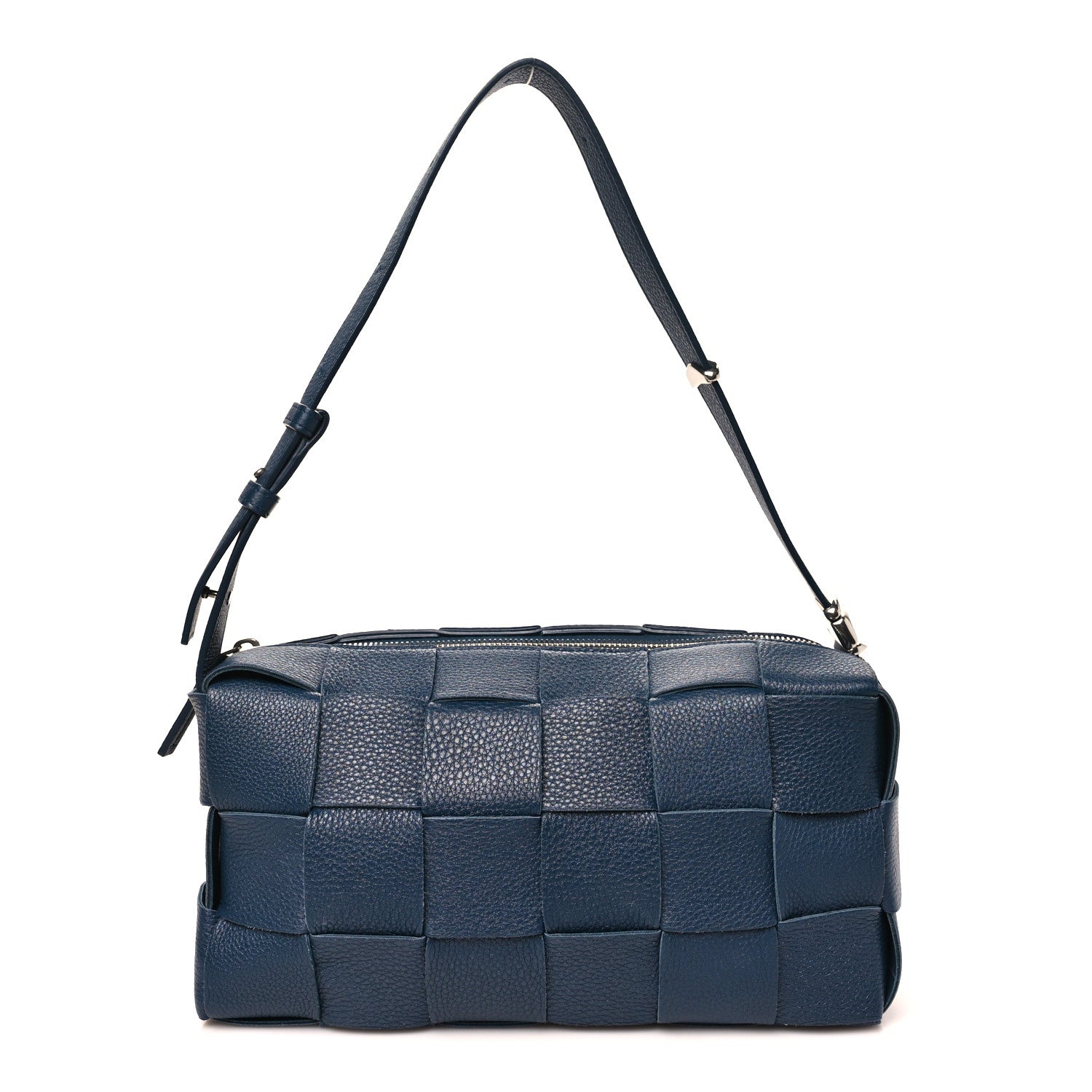 Bottega Veneta Grained Calfskin Maxi Intrecciato Brick Cassette Bag Deep Blue 2026 PRELOOV foto 1