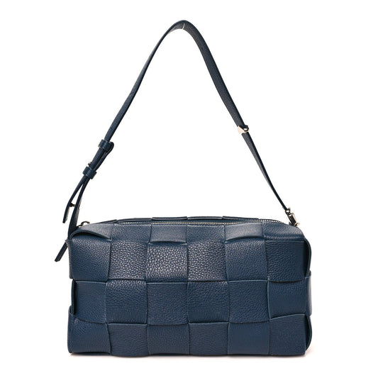 Bottega Veneta Grained Calfskin Maxi Intrecciato Brick Cassette Bag Deep Blue 2026 PRELOOV foto 1