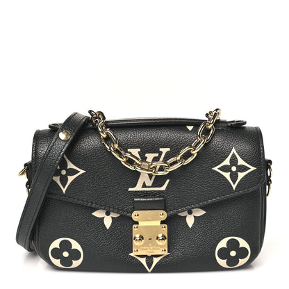 Louis Vuitton Pochette Metis East West Black Beige Empreinte Monogram Giant image 1