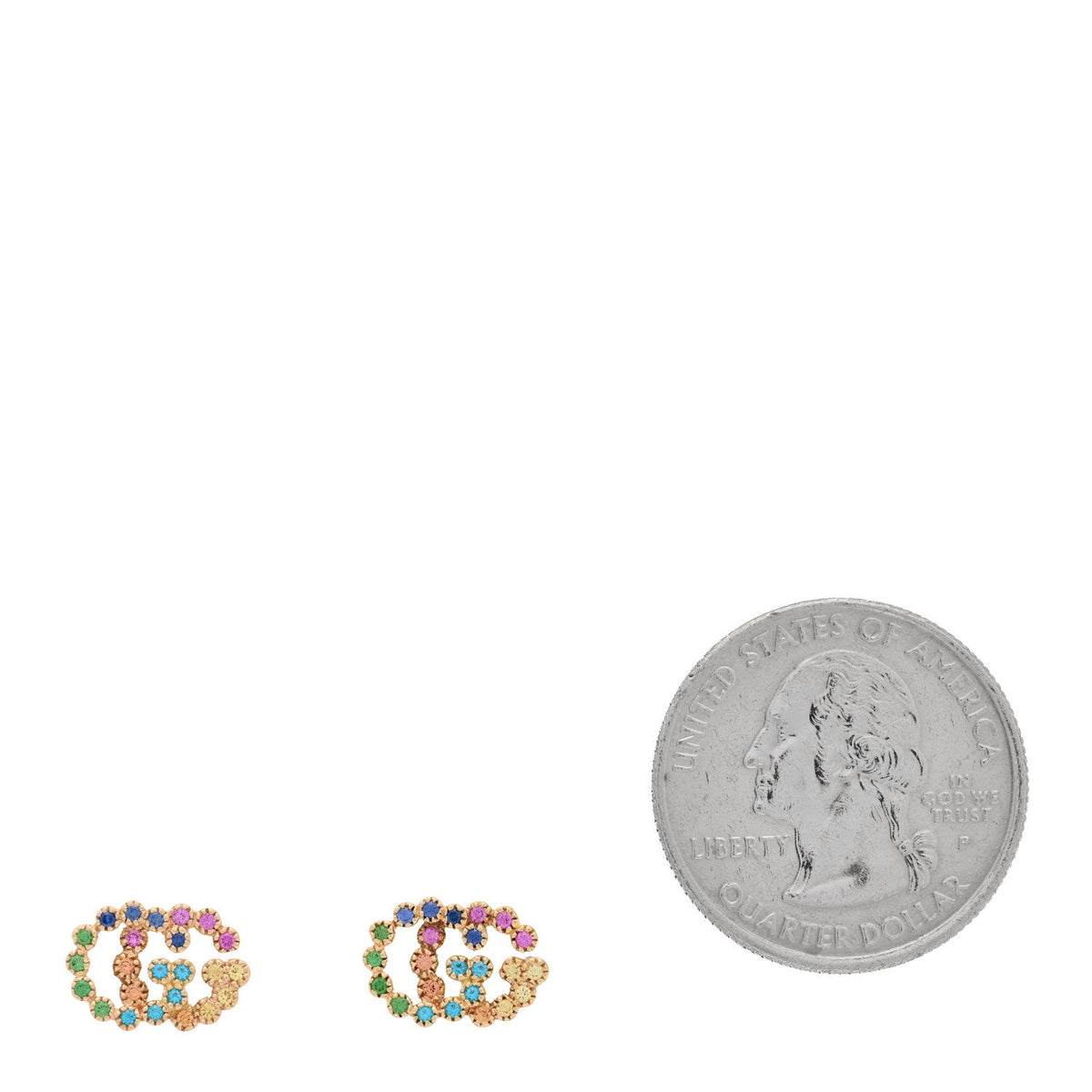 Gucci Running G Stud Earrings Yellow Gold image 2