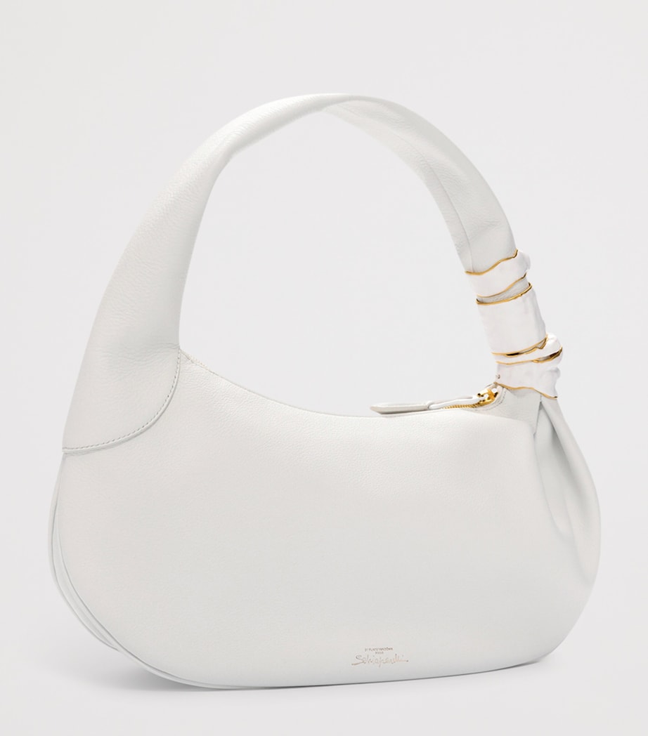 Schiaparelli Calfskin Soufflé Baguette Shoulder Bag White – PRELOOV