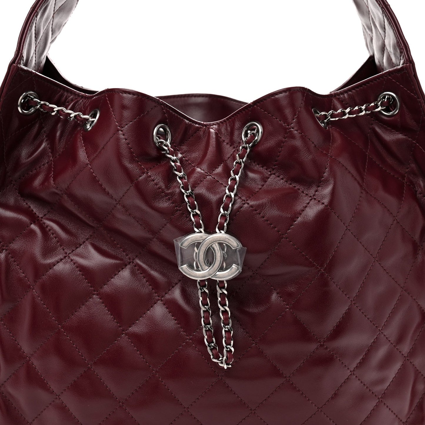 Chanel Shiny Crumpled Calfskin Quilted Medium Chanel 25 Handbag Dark Burgundy 2026 – PRELOOV