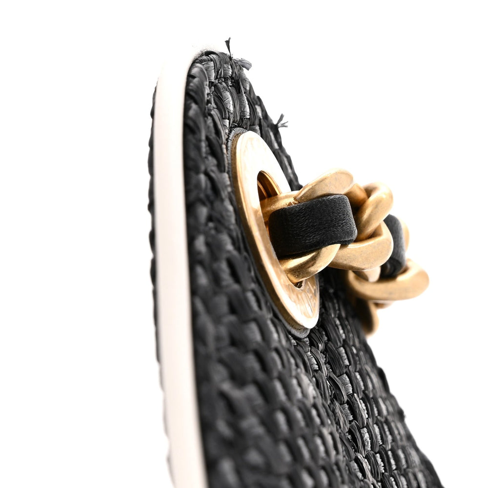 Chanel Braided Raffia Calfskin Mini Chanel 25 Handbag Black White 2026 – PRELOOV