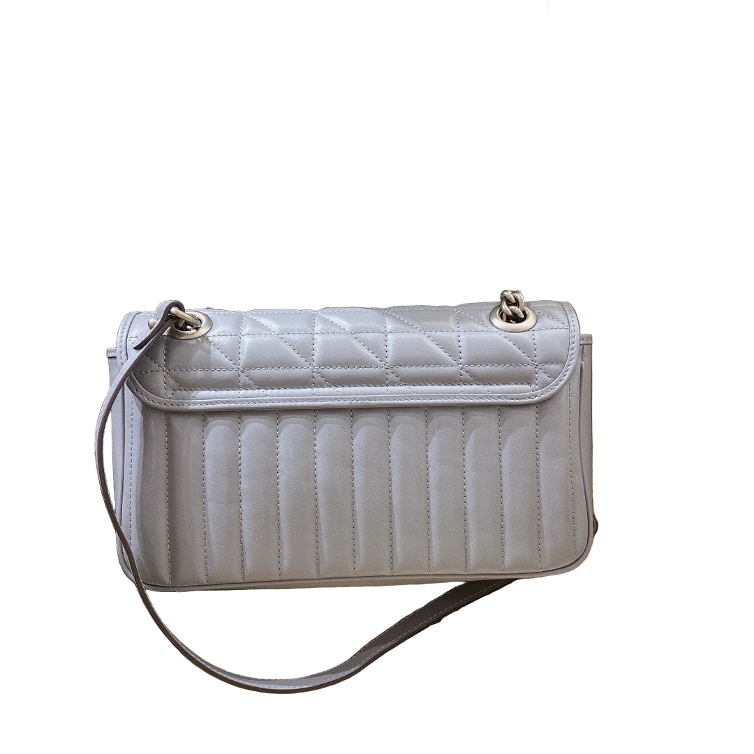 Gucci GG Marmont Aria Small Shoulder Bag Deep Gray Preloved Designer Bag