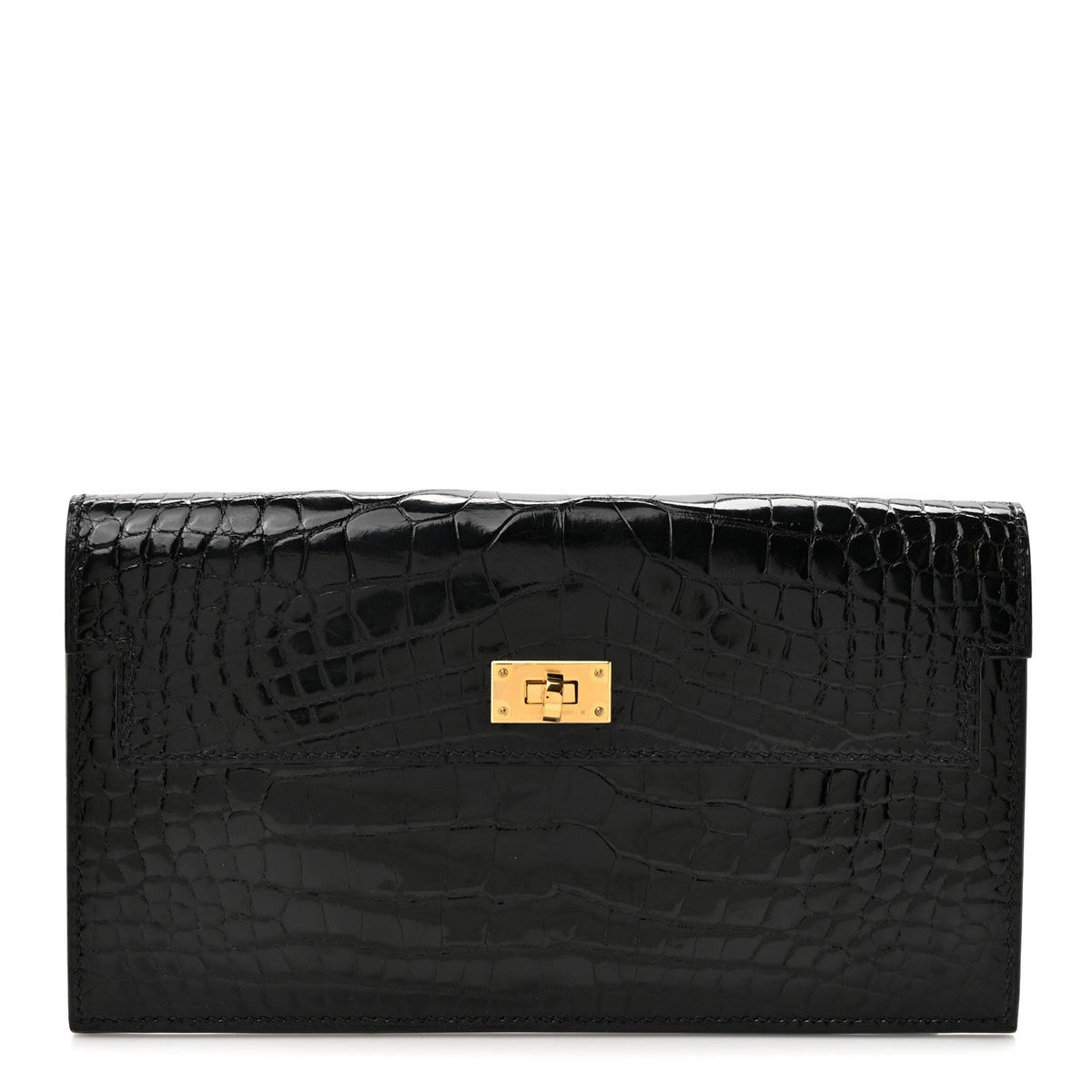 Hermès Long Wallet Black Alligator - PRELOOV