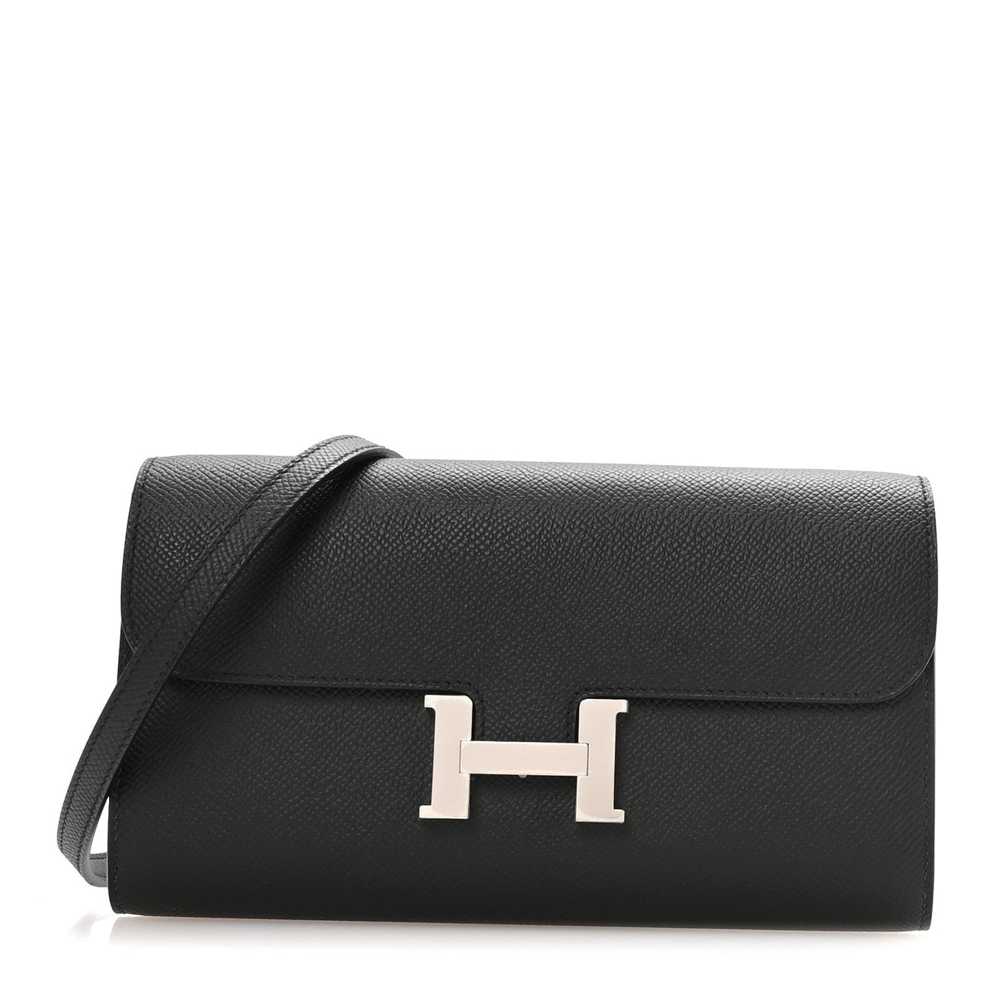 Hermès Epsom Constance Wallet To Go Black