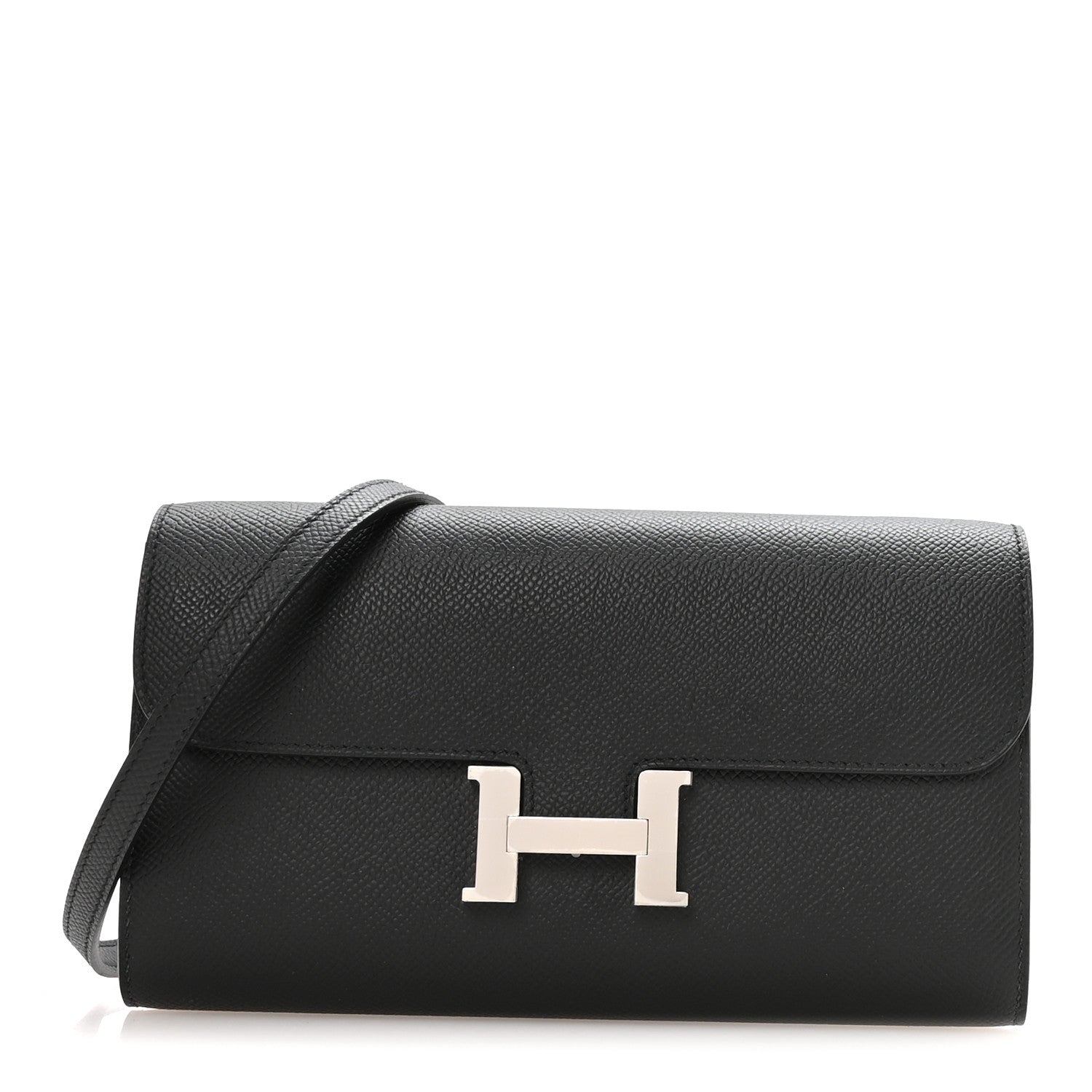Hermès Epsom Constance Wallet To Go Black