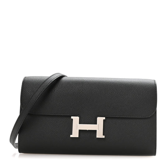 Hermès Epsom Constance Wallet To Go Black