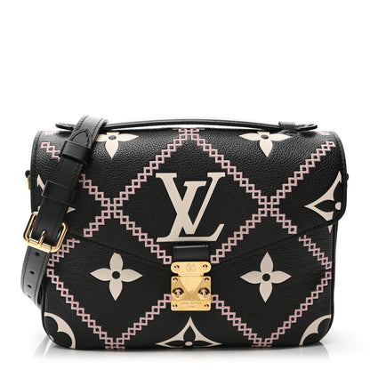 Louis Vuitton Pochette Metis Broderies Black Empreinte Monogram Giant – PRELOOV