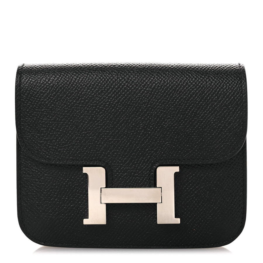 Hermès Epsom Constance Slim Wallet Black 2026 PRELOOV
