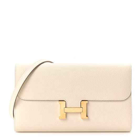 Hermès Epsom Constance Long To Go Wallet Craie