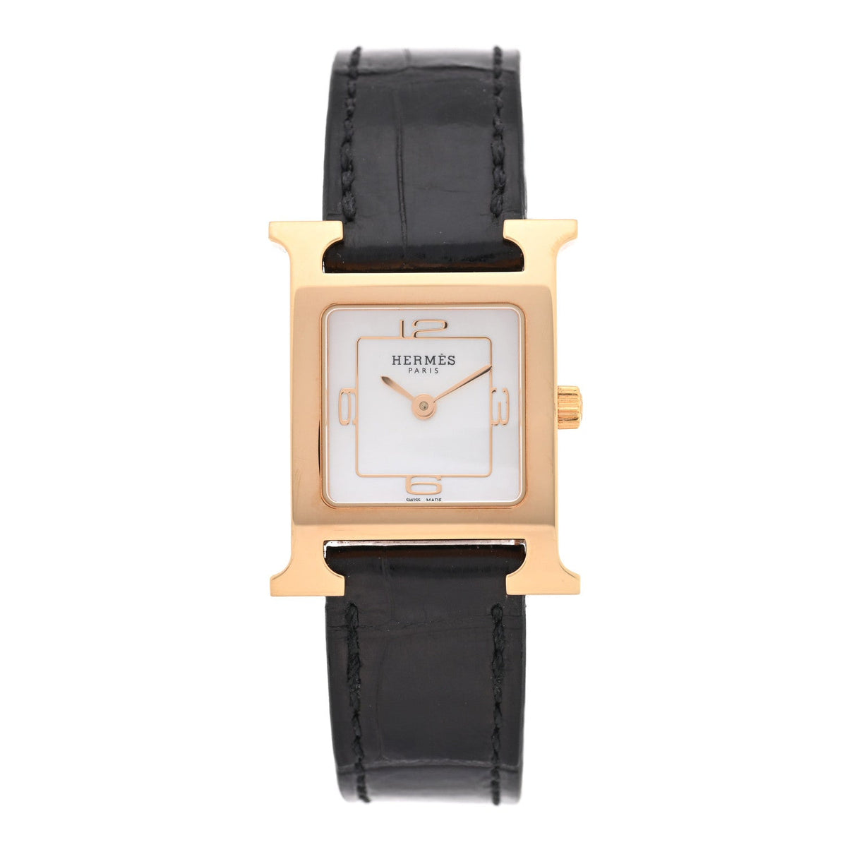 Hermes Heure H 21mm Watch Noir Alligator image 1