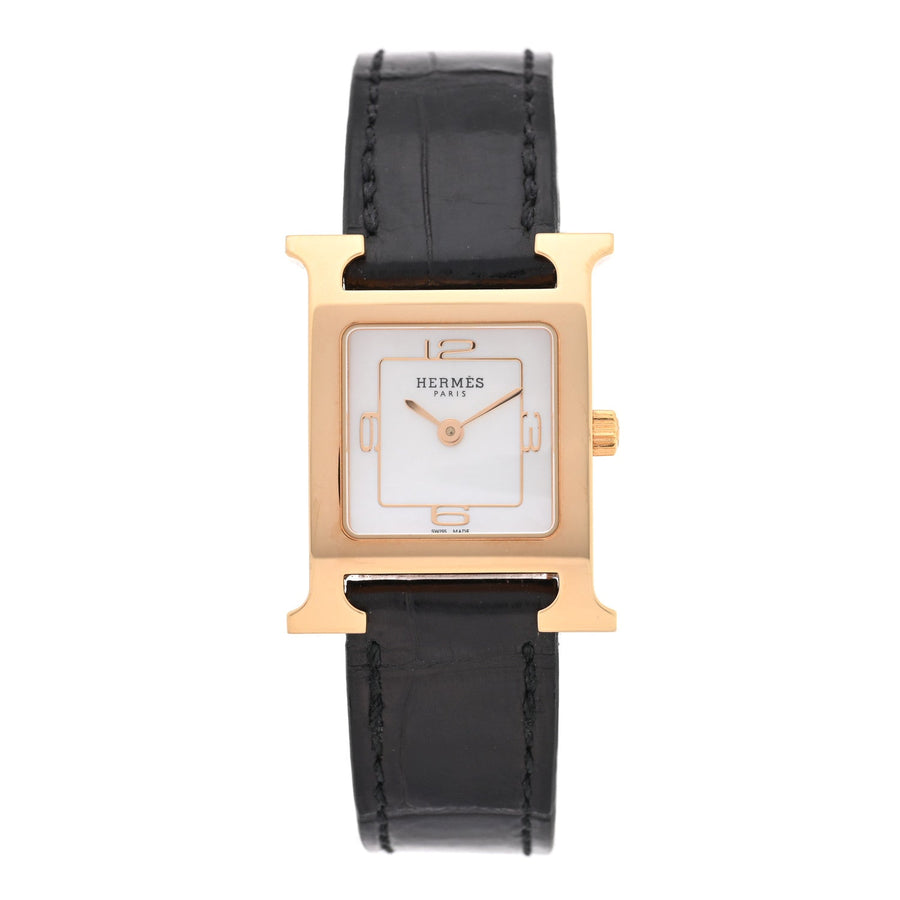 Hermes Heure H 21mm Watch Noir Alligator – PRELOOV