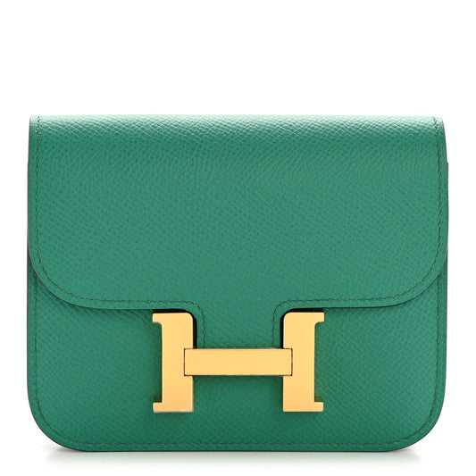 Hermès Constance Slim Wallet Vert Jade Epsom - PRELOOV