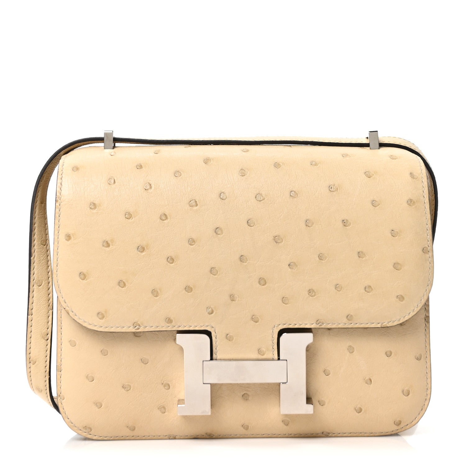 Hermès Ostrich Constance 18 Parchemin