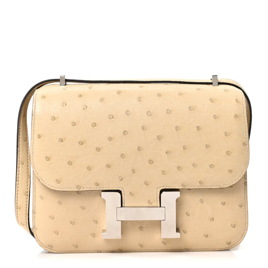 Hermès Ostrich Constance 18 Parchemin