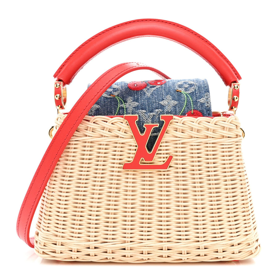 Louis Vuitton LV x TM Cerises Capucines Mini Rattan Denim Calfskin – PRELOOV
