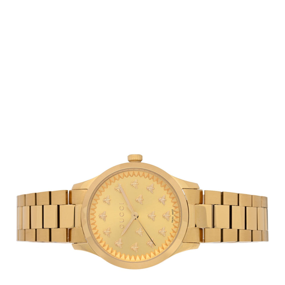 Gucci G-Timeless 32mm Bee Quartz Watch Gold image 2