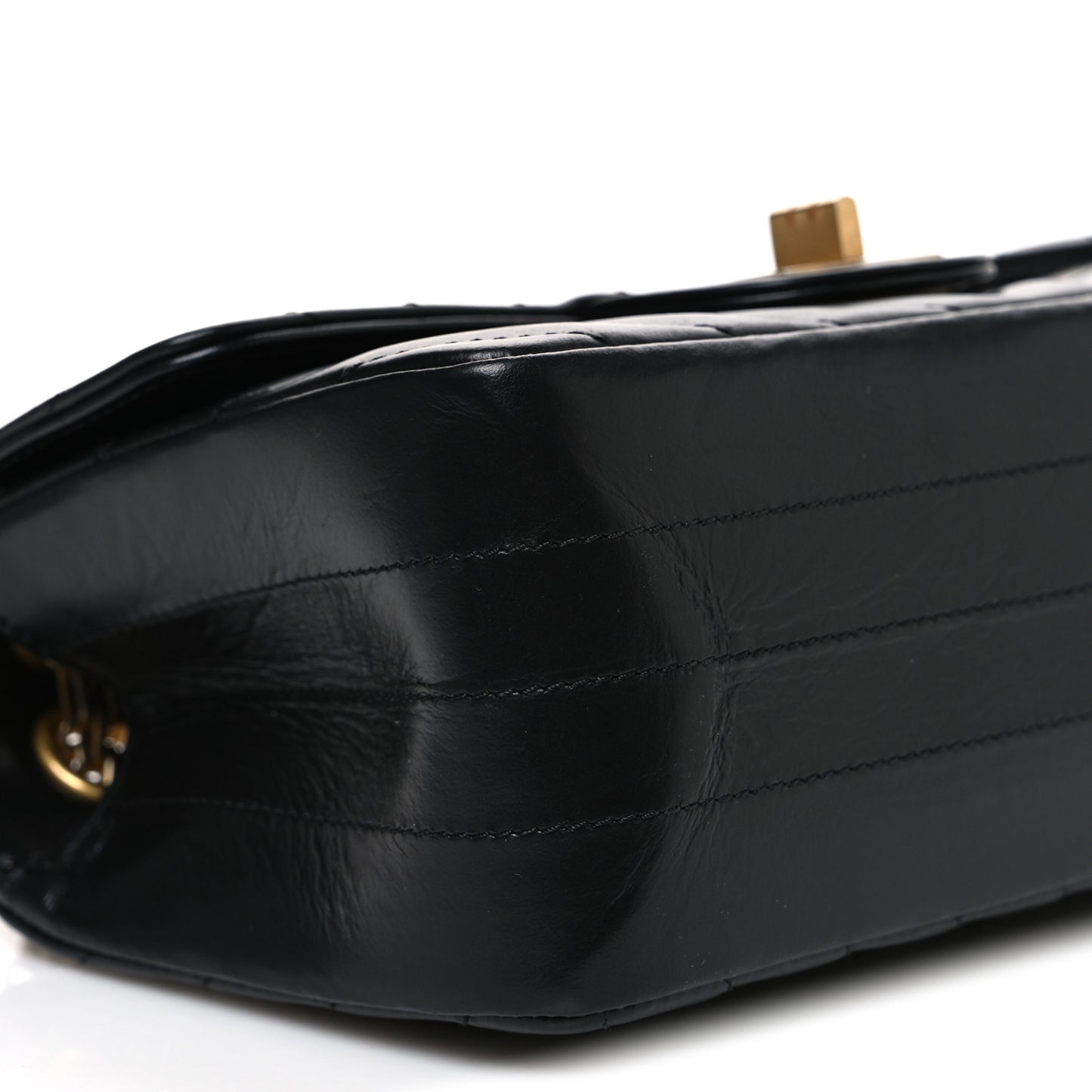 Chanel 2.55 Reissue Mini Flap Bag Black Aged Calfskin Chevron Quilted 2026 image 9 – PRELOOV