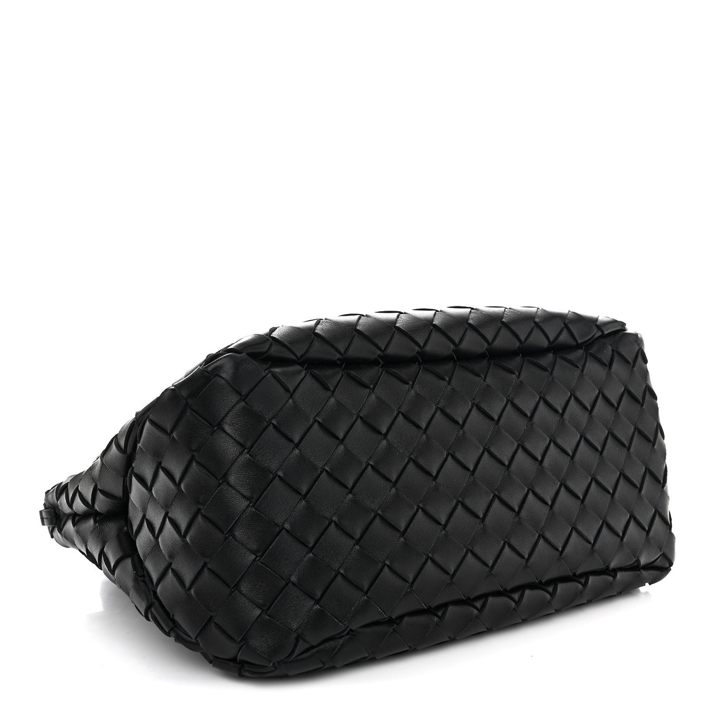 Bottega Veneta Small Campana Shoulder Bag Black Nappa Intrecciato – PRELOOV