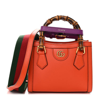 Gucci Mini Diana Tote Bag Deep Orange Spicy Cyclamin Textured Dollar Calfskin image 1