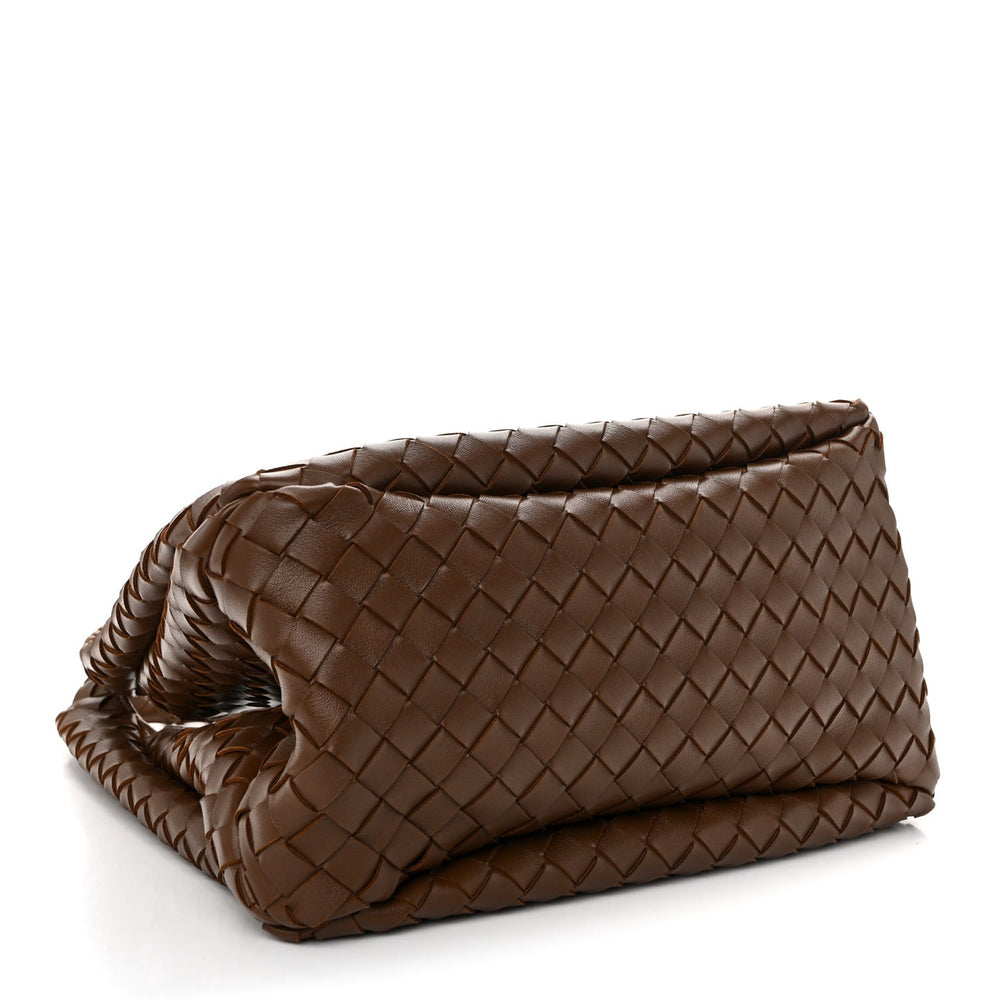 Bottega Veneta Medium Campana Shoulder Bag Tannin Brown Nappa Intrecciato – PRELOOV
