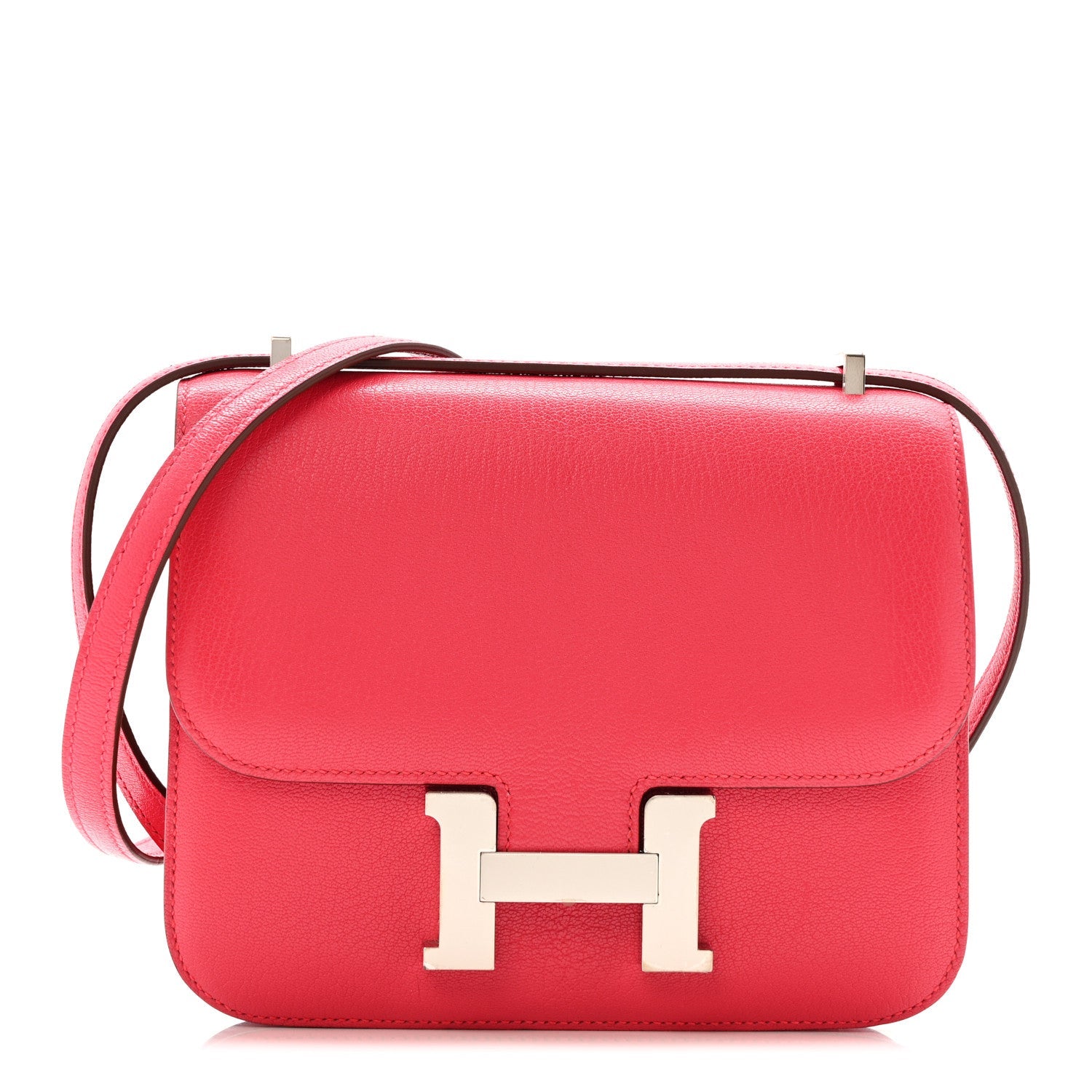 Hermès Chevre Mysore Constance 18 Rose Shocking
