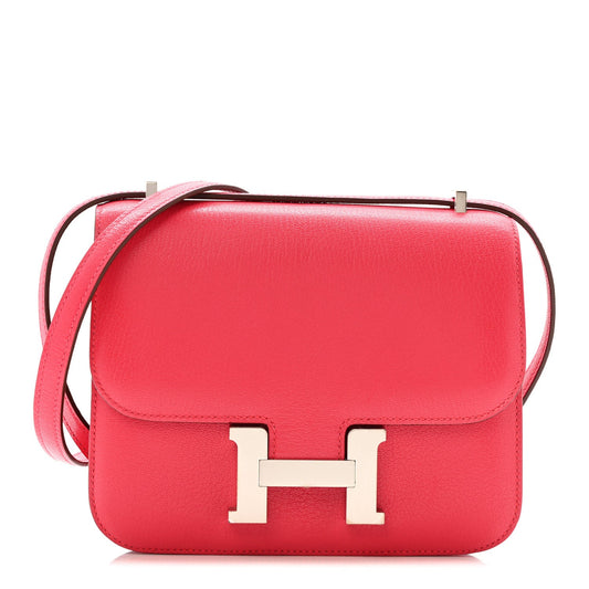 Hermès Chevre Mysore Constance 18 Rose Shocking