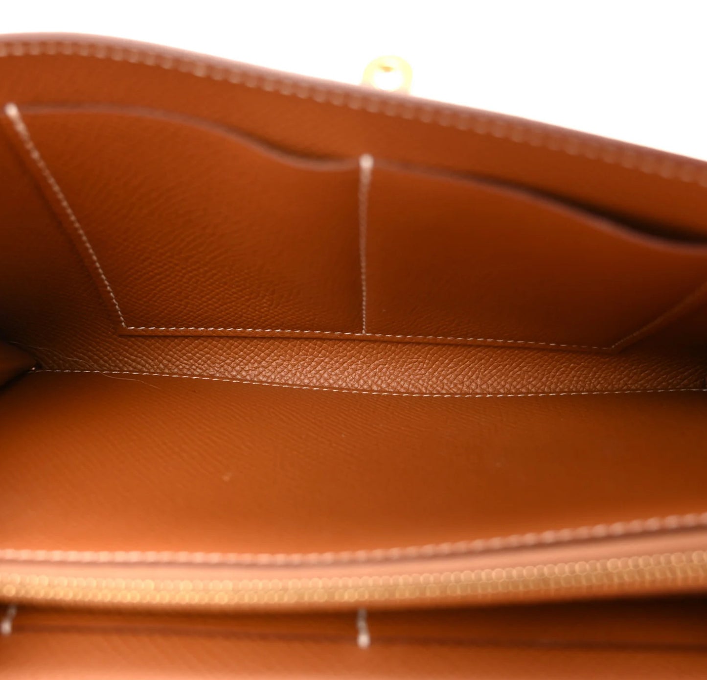 HERMES Epsom Kelly portemonnee in goudkleur