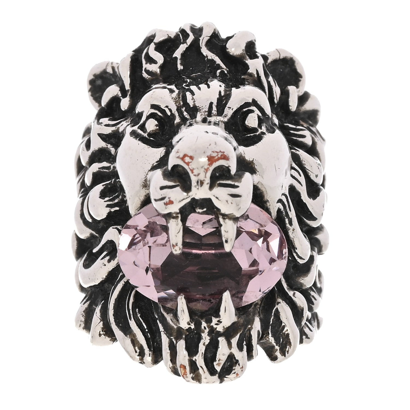 Gucci Lion Head Ring Pink Silver 53 – PRELOOV