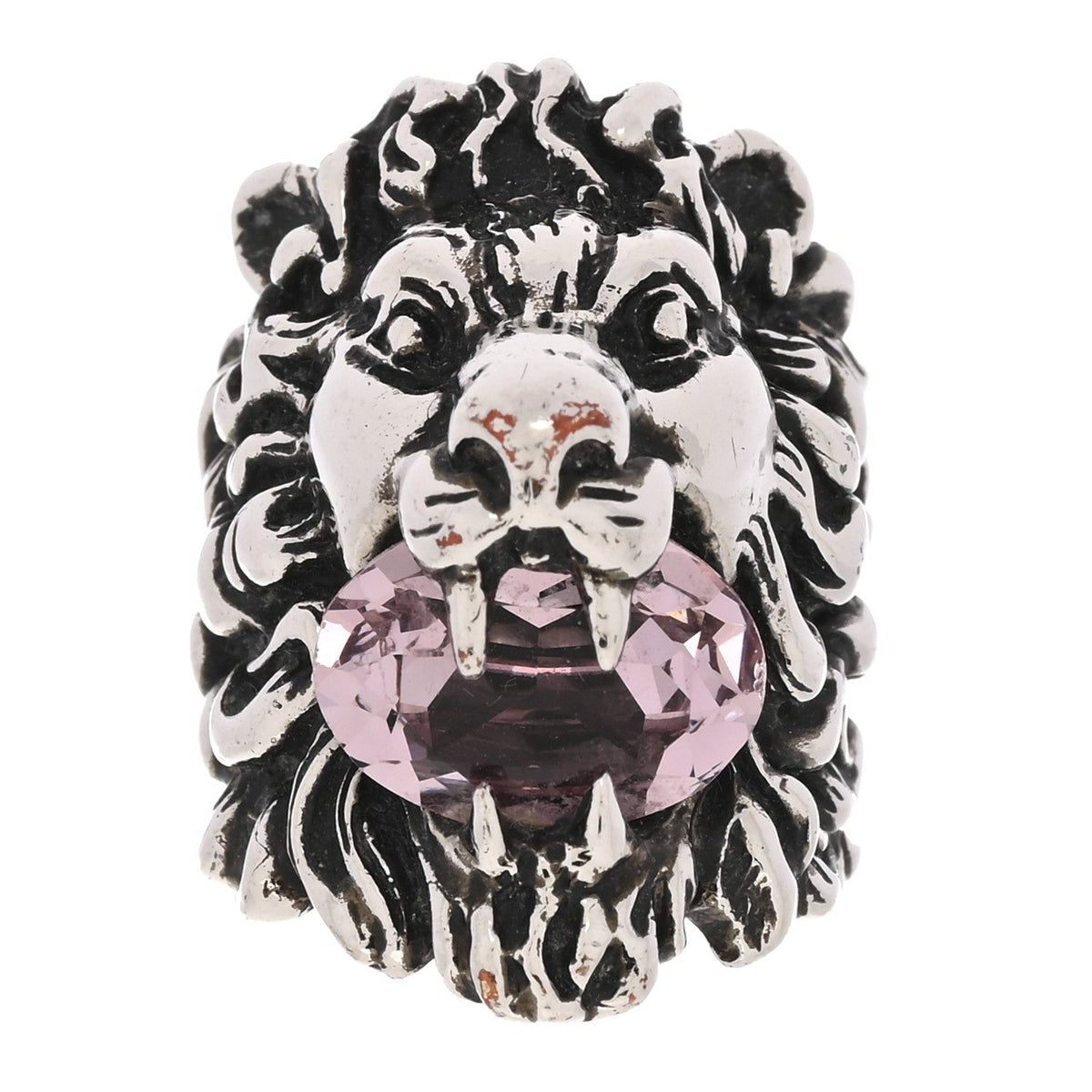 Gucci Lion Head Ring Pink Silver 53 image 1