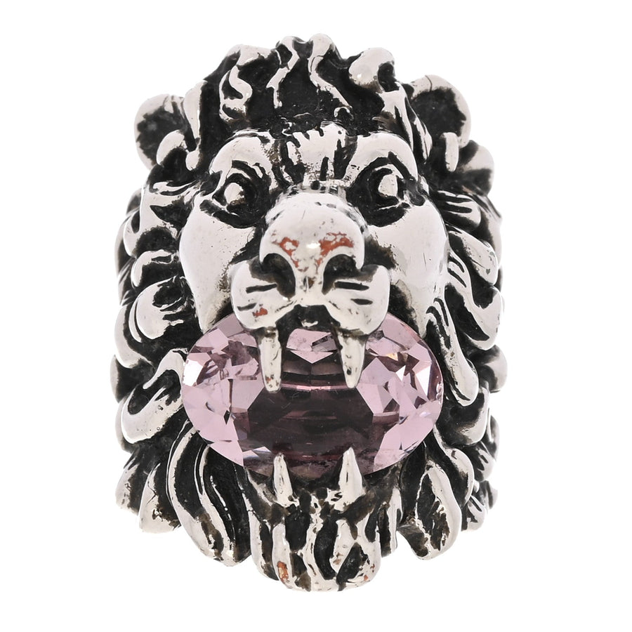 Gucci Lion Head Ring Pink Silver 53 – PRELOOV