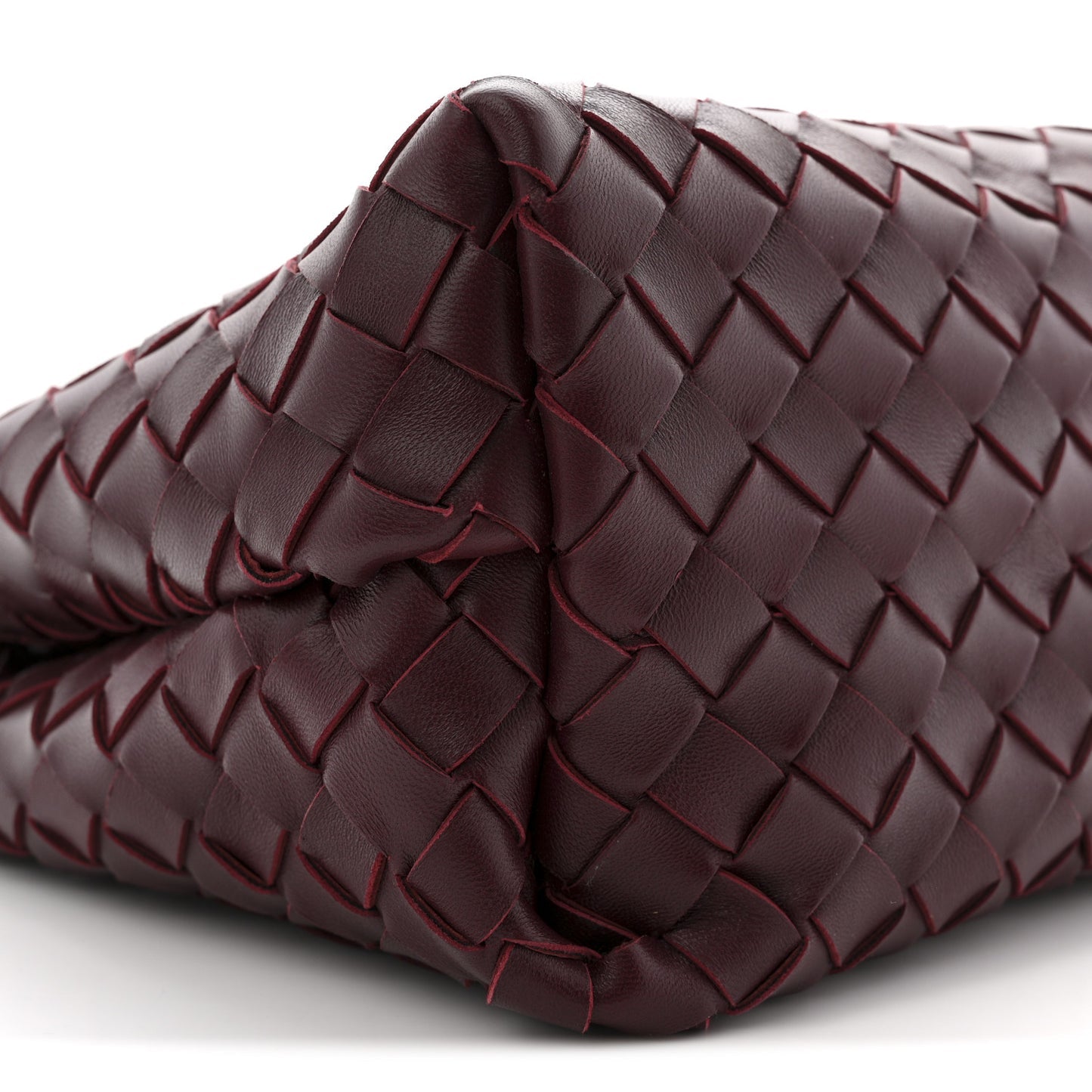 Bottega Veneta Small Andiamo Shoulder Bag Barolo Red Nappa Intrecciato Gold Knot – PRELOOV