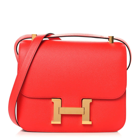 Hermès Epsom Constance 24 Rouge Casaque