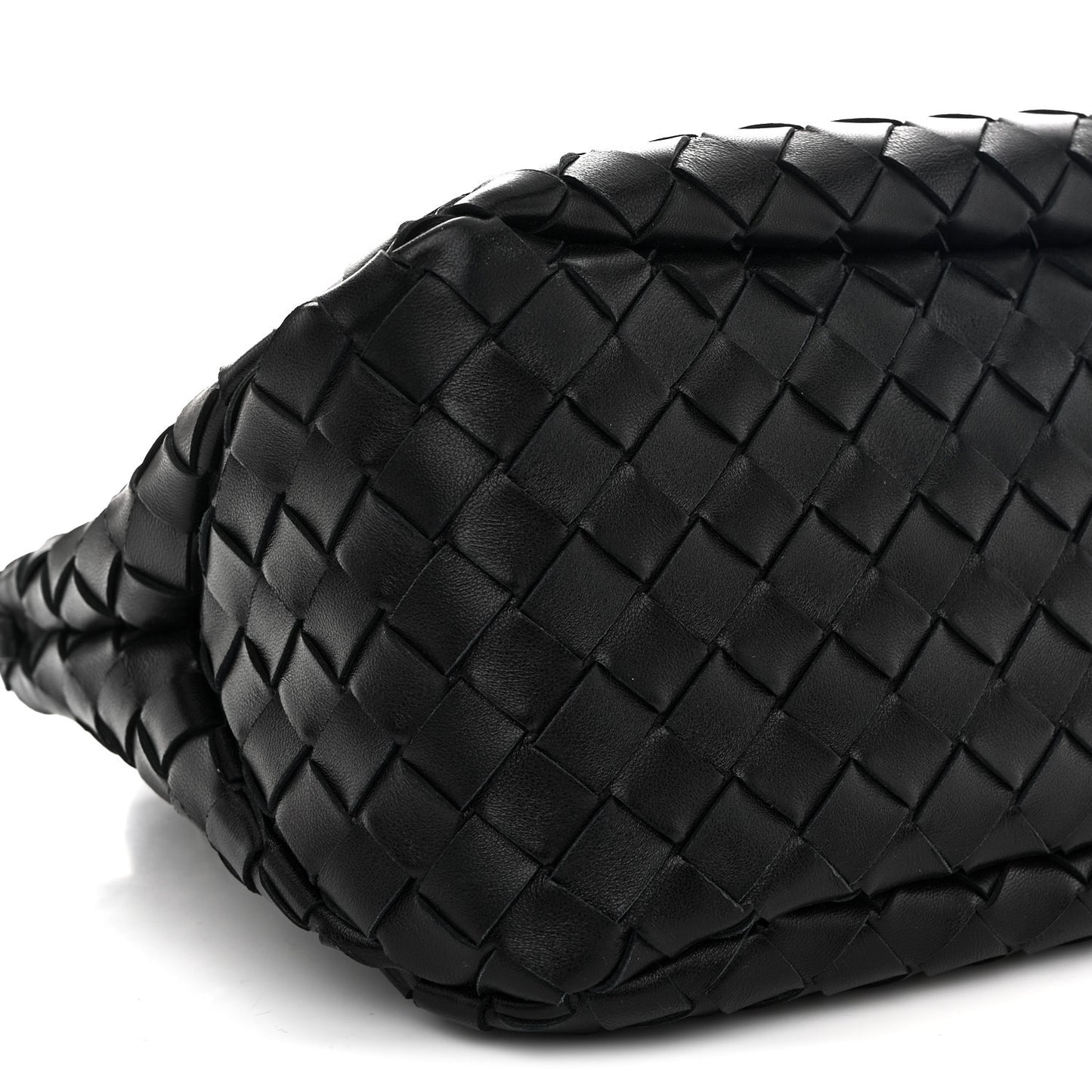 Bottega Veneta Small Campana Shoulder Bag Black Nappa Intrecciato – PRELOOV
