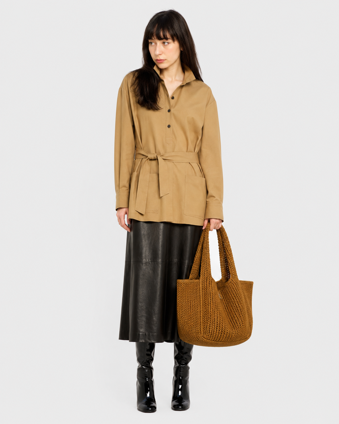 Saint Laurent Le 5 À 7 Bea Tote Bag Beige Cord Linen Leather – PRELOOV