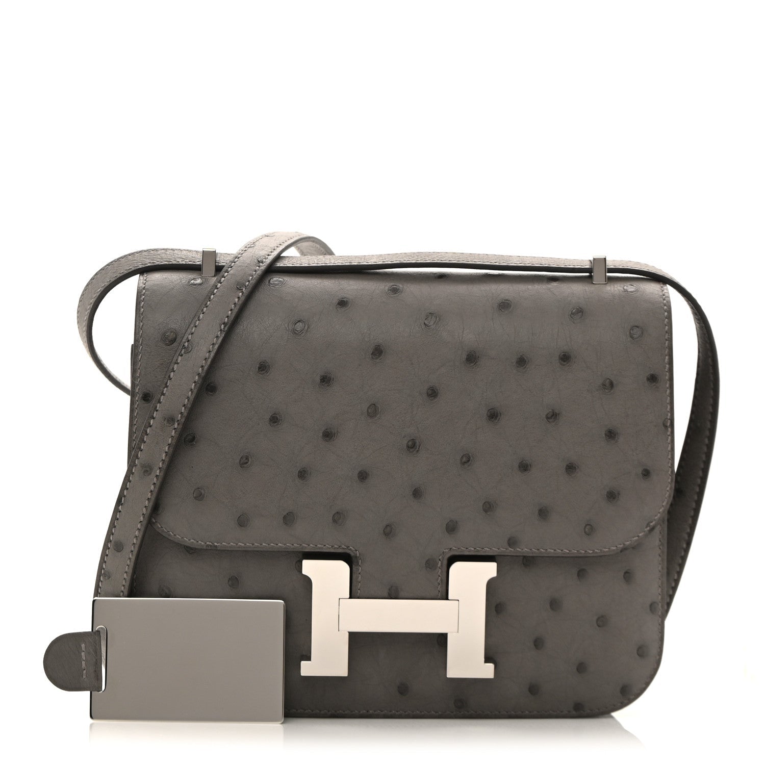Hermès Ostrich Constance 18 Gris Meyer foto 4