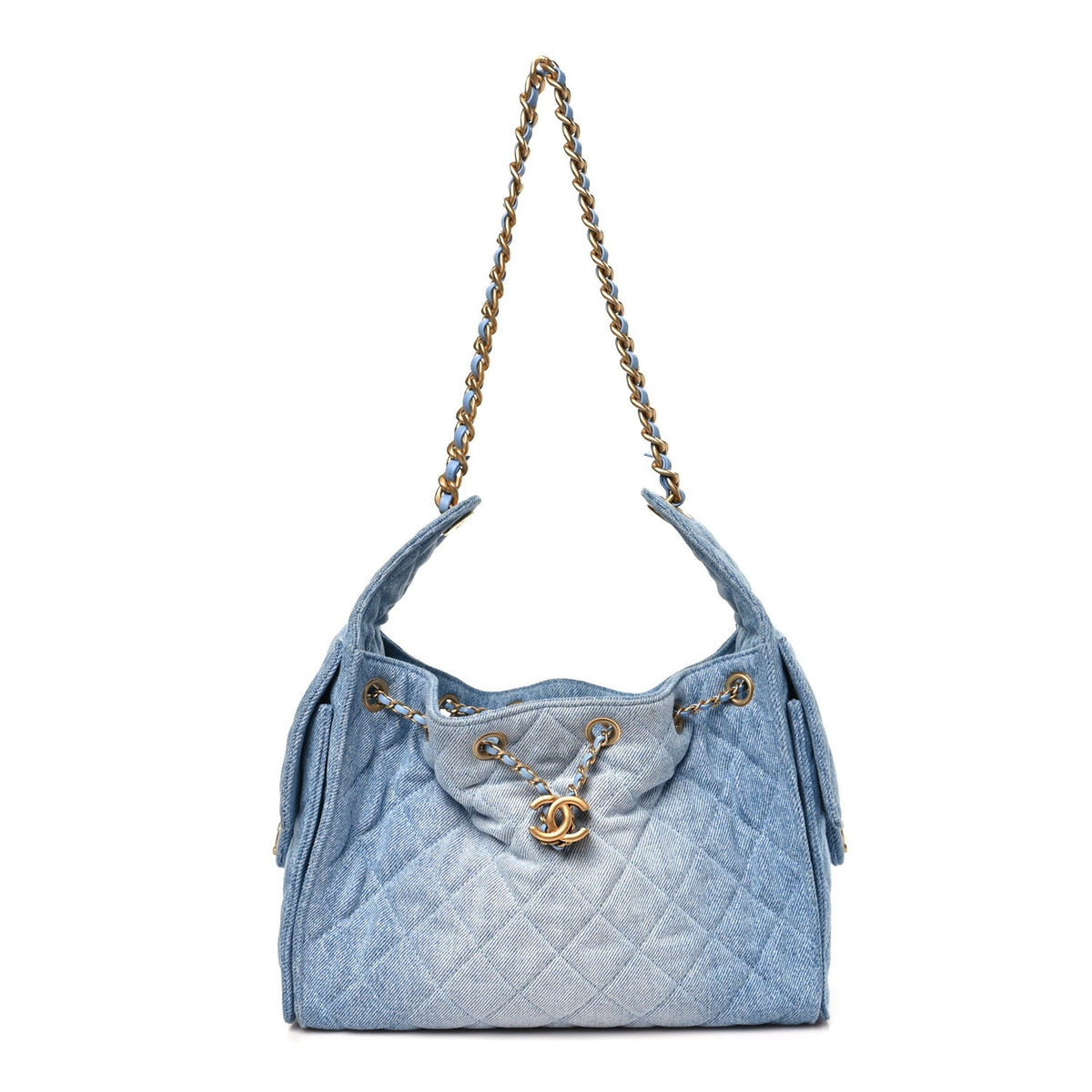 Chanel Washed Denim Quilted Small Chanel 25 Handbag Blue 2026 – PRELOOV