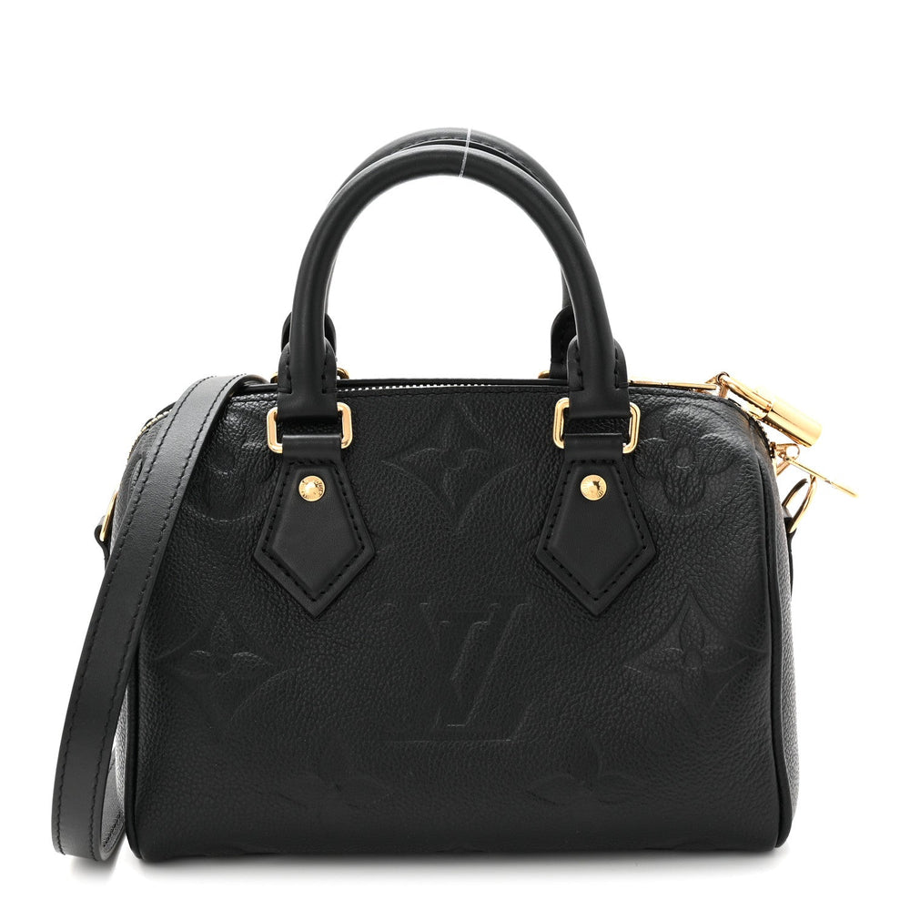 Louis Vuitton Speedy Bandouliere 20 Black Empreinte Monogram Giant image 2