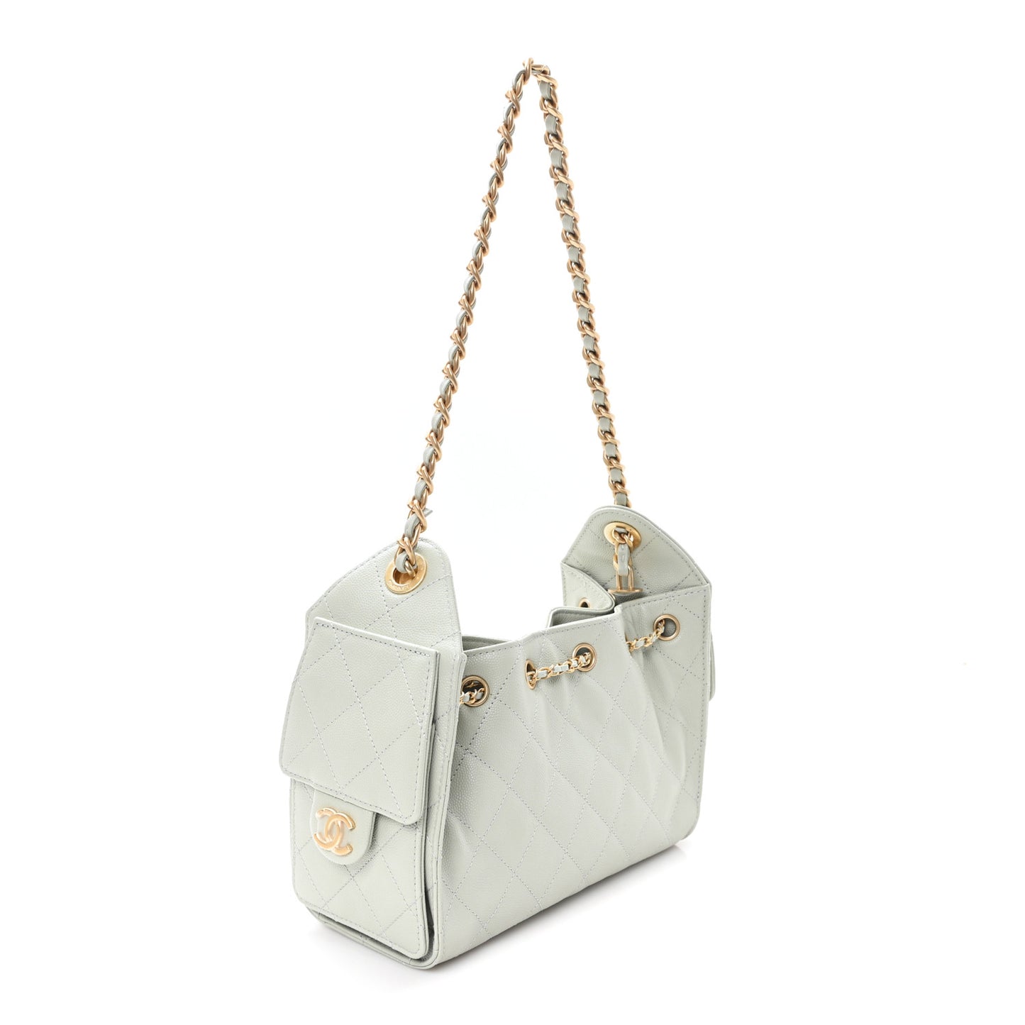 Chanel Caviar Quilted Mini Chanel 25 Handbag Light Green 2026 – PRELOOV